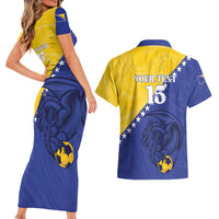 Custom Bosnia and Herzegovina Football 2026 Couples Matching Short Sleeve Bodycon Dress and Hawaiian Shirt The Dragons Of Europe - Wonder Print Shop