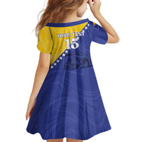Custom Bosnia and Herzegovina Football 2026 Family Matching Off The Shoulder Long Sleeve Dress and Hawaiian Shirt The Dragons Of Europe - Wonder Print Shop