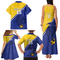 Custom Bosnia and Herzegovina Football 2026 Family Matching Tank Maxi Dress and Hawaiian Shirt The Dragons Of Europe - Wonder Print Shop