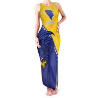 Custom Bosnia and Herzegovina Football 2026 Family Matching Tank Maxi Dress and Hawaiian Shirt The Dragons Of Europe - Wonder Print Shop