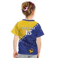 Custom Bosnia and Herzegovina Football 2026 Kid T Shirt The Dragons Of Europe - Wonder Print Shop