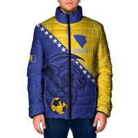 Custom Bosnia and Herzegovina Football 2026 Padded Jacket The Dragons Of Europe - Wonder Print Shop