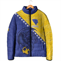 Custom Bosnia and Herzegovina Football 2026 Padded Jacket The Dragons Of Europe - Wonder Print Shop