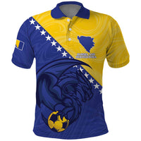 Custom Bosnia and Herzegovina Football 2026 Polo Shirt The Dragons Of Europe - Wonder Print Shop