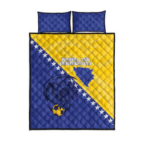 Bosnia and Herzegovina Football 2026 Quilt Bed Set The Dragons Of Europe - Wonder Print Shop