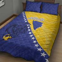 Bosnia and Herzegovina Football 2026 Quilt Bed Set The Dragons Of Europe - Wonder Print Shop