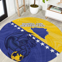 Bosnia and Herzegovina Football 2026 Round Carpet The Dragons Of Europe - Wonder Print Shop