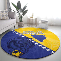 Bosnia and Herzegovina Football 2026 Round Carpet The Dragons Of Europe - Wonder Print Shop