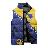 Custom Bosnia and Herzegovina Football 2026 Sleeveless Puffer Jacket The Dragons Of Europe - Wonder Print Shop