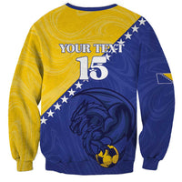 Custom Bosnia and Herzegovina Football 2026 Sweatshirt The Dragons Of Europe - Wonder Print Shop