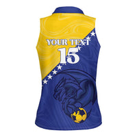 Custom Bosnia and Herzegovina Football 2026 Women Sleeveless Polo Shirt The Dragons Of Europe - Wonder Print Shop