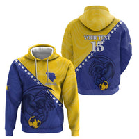 Custom Bosnia and Herzegovina Football 2026 Zip Hoodie The Dragons Of Europe - Wonder Print Shop