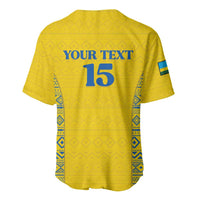 Rwanda Football Custom Baseball Jersey Stand With Amavubi - Yellow LT15