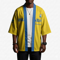 Rwanda Football Custom Kimono Stand With Amavubi - Yellow - Wonder Print Shop