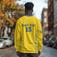 Rwanda Football Custom Long Sleeve Shirt Stand With Amavubi - Yellow - Wonder Print Shop