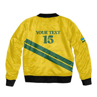 Custom Rwanda Football Bomber Jacket Pride Of Rwanda - Yellow - Wonder Print Shop