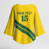 Custom Rwanda Football Kimono Sleeve Blouse Pride Of Rwanda - Yellow - Wonder Print Shop