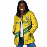 Custom Rwanda Football Padded Jacket Pride Of Rwanda - Yellow - Wonder Print Shop