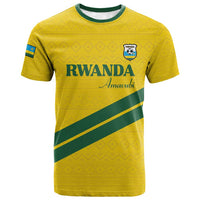 Custom Rwanda Football T shirt Pride Of Rwanda - Yellow LT15
