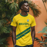 Custom Rwanda Football T shirt Pride Of Rwanda - Yellow LT15