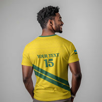 Custom Rwanda Football T shirt Pride Of Rwanda - Yellow LT15