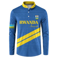 Custom Rwanda Football Button Sweatshirt Pride Of Rwanda - Blue