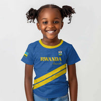 Custom Rwanda Football Kid T shirt Pride Of Rwanda - Blue LT15