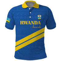 Custom Rwanda Football Polo Shirt Pride Of Rwanda - Blue LT15