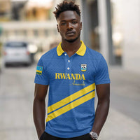 Custom Rwanda Football Polo Shirt Pride Of Rwanda - Blue LT15