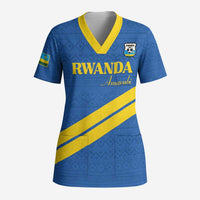 Custom Rwanda Football Scrub Top Pride Of Rwanda - Blue - Wonder Print Shop