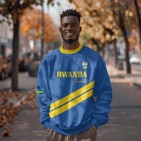 Custom Rwanda Football Sweatshirt Pride Of Rwanda - Blue - Wonder Print Shop