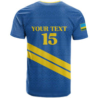 Custom Rwanda Football T shirt Pride Of Rwanda - Blue LT15