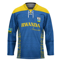 Rwanda Football Custom Hockey Jersey Stand With Amavubi - Blue - Wonder Print Shop