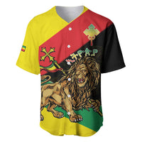 Ethiopia Empire 1270-1974 Baseball Jersey Lion Of Judah With Ethiopian Cross