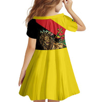 Ethiopia Empire 1270-1974 Family Matching Tank Maxi Dress and Hawaiian Shirt Lion Of Judah With Ethiopian Cross