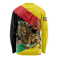 Ethiopia Empire 1270-1974 Long Sleeve Shirt Lion Of Judah With Ethiopian Cross