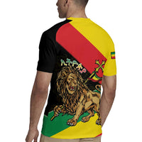 Ethiopia Empire 1270-1974 Rugby Jersey Lion Of Judah With Ethiopian Cross