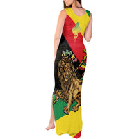 Ethiopia Empire 1270-1974 Tank Maxi Dress Lion Of Judah With Ethiopian Cross