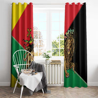 Ethiopia Empire 1270-1974 Window Curtain Lion Of Judah With Ethiopian Cross