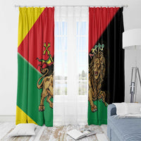 Ethiopia Empire 1270-1974 Window Curtain Lion Of Judah With Ethiopian Cross
