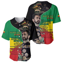 Haile Selassie Baseball Jersey Lion Of Judah Ethiopia Rastafari
