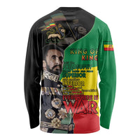 Haile Selassie Long Sleeve Shirt Lion Of Judah Ethiopia Rastafari