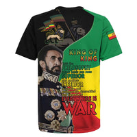 Haile Selassie Rugby Jersey Lion Of Judah Ethiopia Rastafari