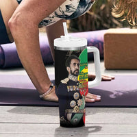 Haile Selassie Tumbler With Handle Lion Of Judah Ethiopia Rastafari