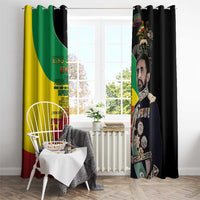 Haile Selassie Window Curtain Lion Of Judah Ethiopia Rastafari