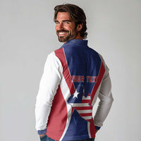 Personalised Liberia Long Sleeve Polo Shirt Coat Of Arms With Flag Map