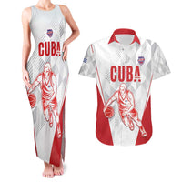 Custom Cuba Basketball Couples Matching Tank Maxi Dress and Hawaiian Shirt Sporty Style