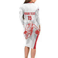 Custom Cuba Basketball Family Matching Long Sleeve Bodycon Dress and Hawaiian Shirt Sporty Style