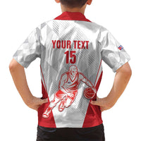 Custom Cuba Basketball Family Matching Short Sleeve Bodycon Dress and Hawaiian Shirt Sporty Style