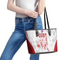 Custom Cuba Basketball Leather Tote Bag Sporty Style